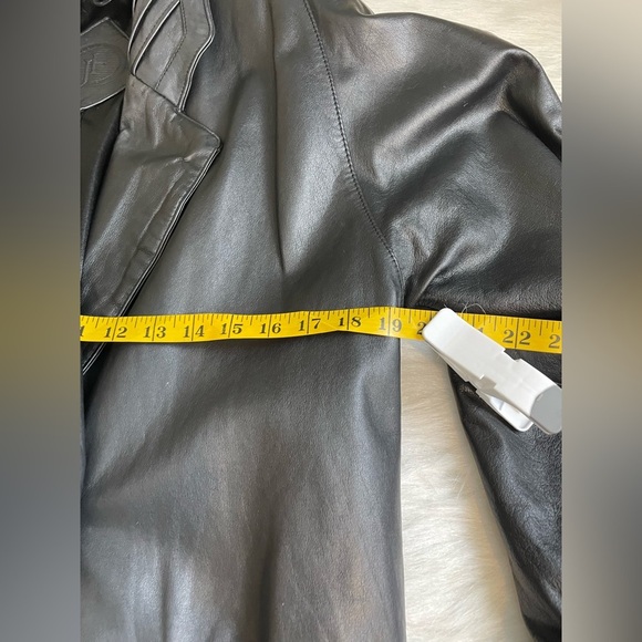 Vintage Jacqueline Ferrar Black Leather Women's trench Coat - Picture 6 of 16